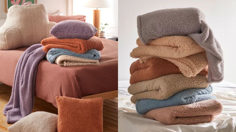 Urban outfitters amped fleece best sale throw blanket