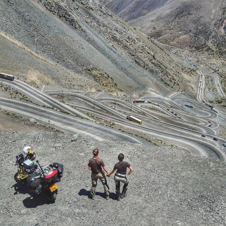 <strong>New height: </strong>“That [riding through the Andes] was quite tough for us, because of the altitude,” says Gamblin, explaining that they both experienced altitude sickness.