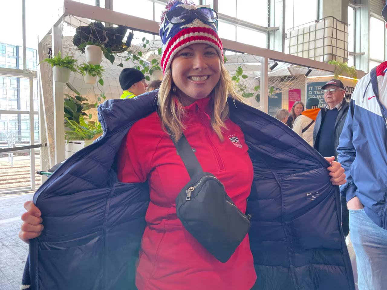 Michelle Brueggeman came from Chicago to support Team USA.