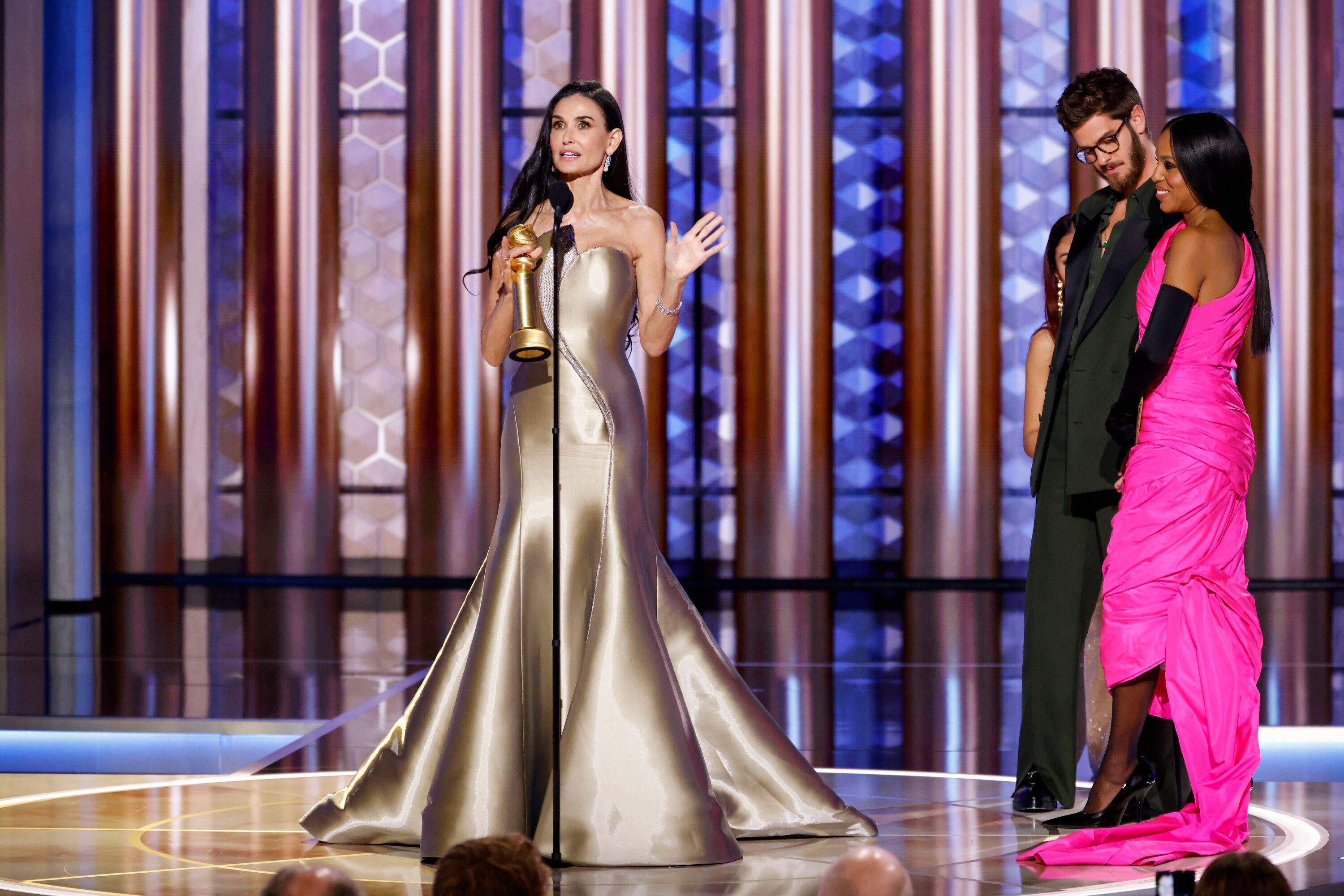 Demi Moore wins Golden Globe, her first award for acting: 'I'm just in  shock right now' | CNN