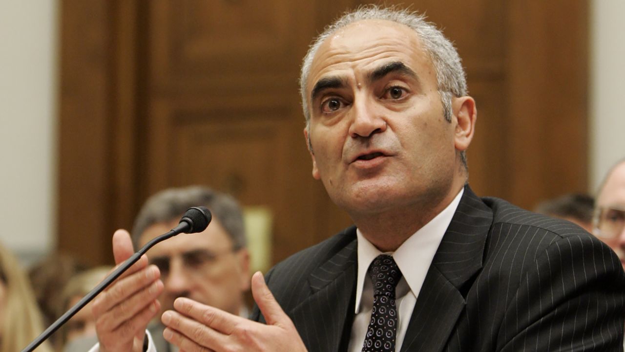 Moncef Slaoui, the ex-head of GlaxoSmithKline's vaccines division, testifies on Capitol Hill in Washington on June 6, 2007.