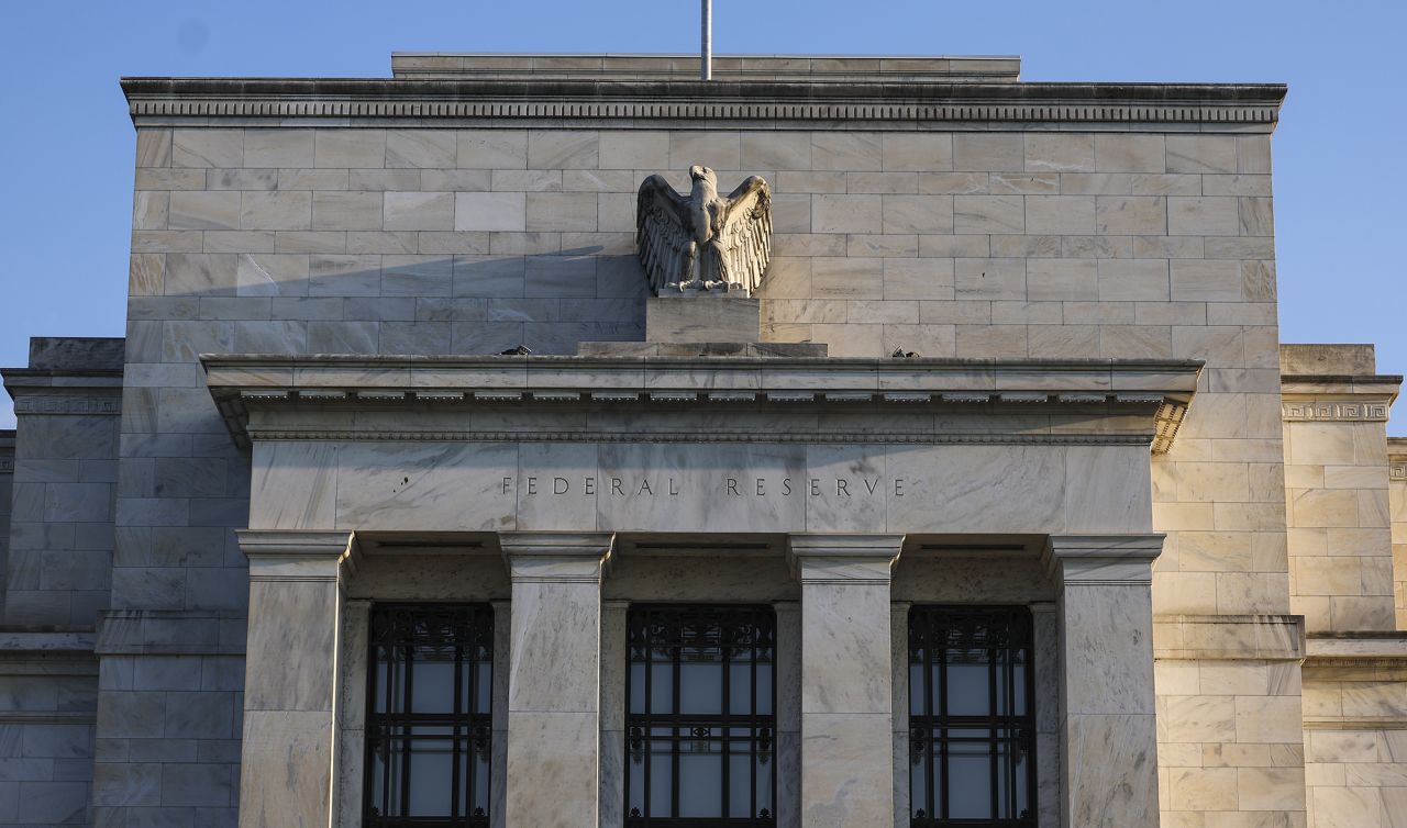 The Marriner S. Eccles Federal Reserve Board Building is seen on September 19, 2022, in Washington, DC.