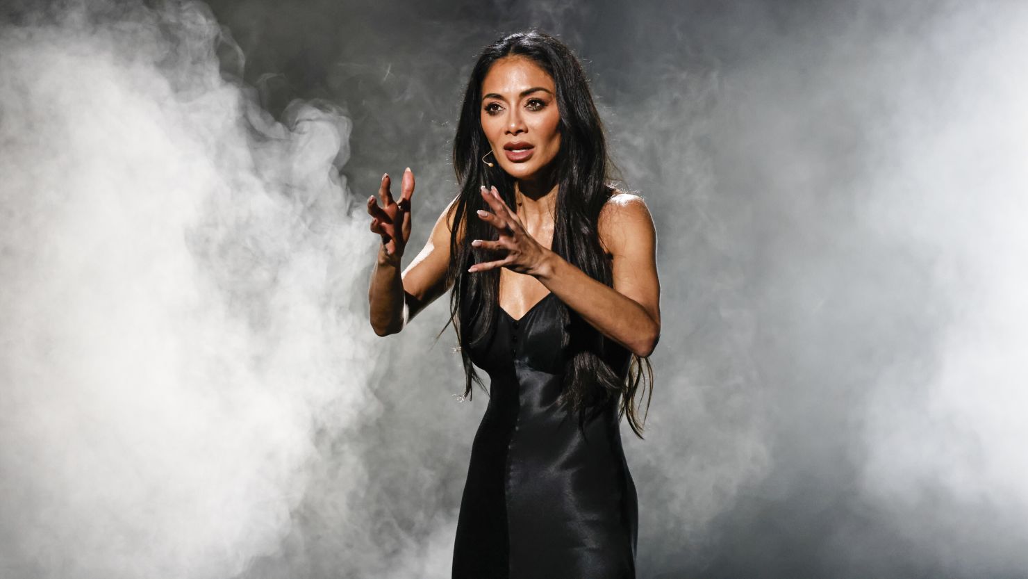 Nicole Scherzinger performing a song from 'Sunset Blvd' at the 2025 Tony Awards in New York City.
