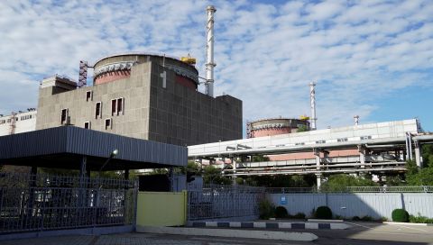 The Zaporizhzhia nuclear Power plant in southeastern Ukraine is seen on September 11.