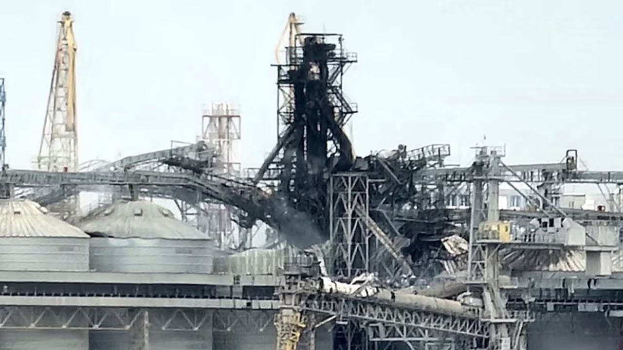 Overnight Russian missile and drone strikes on Odesa damaged port infrastructure on July 19. 