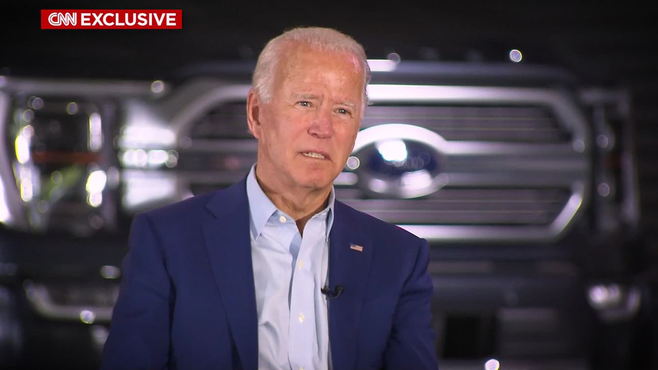 Democratic presidential nominee?Joe Biden?spoke to CNN's Jake Tapper on Wednesday in Michigan.