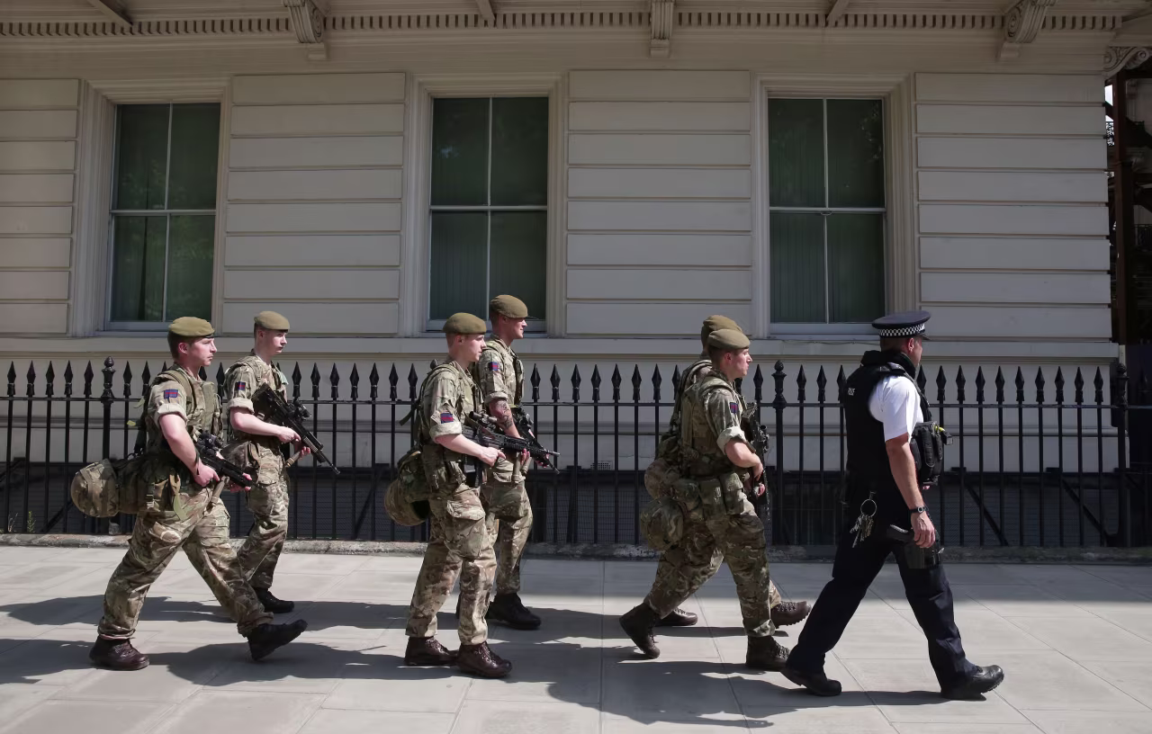 British Army troops deployed in London after 2017's terror attack in Manchester.