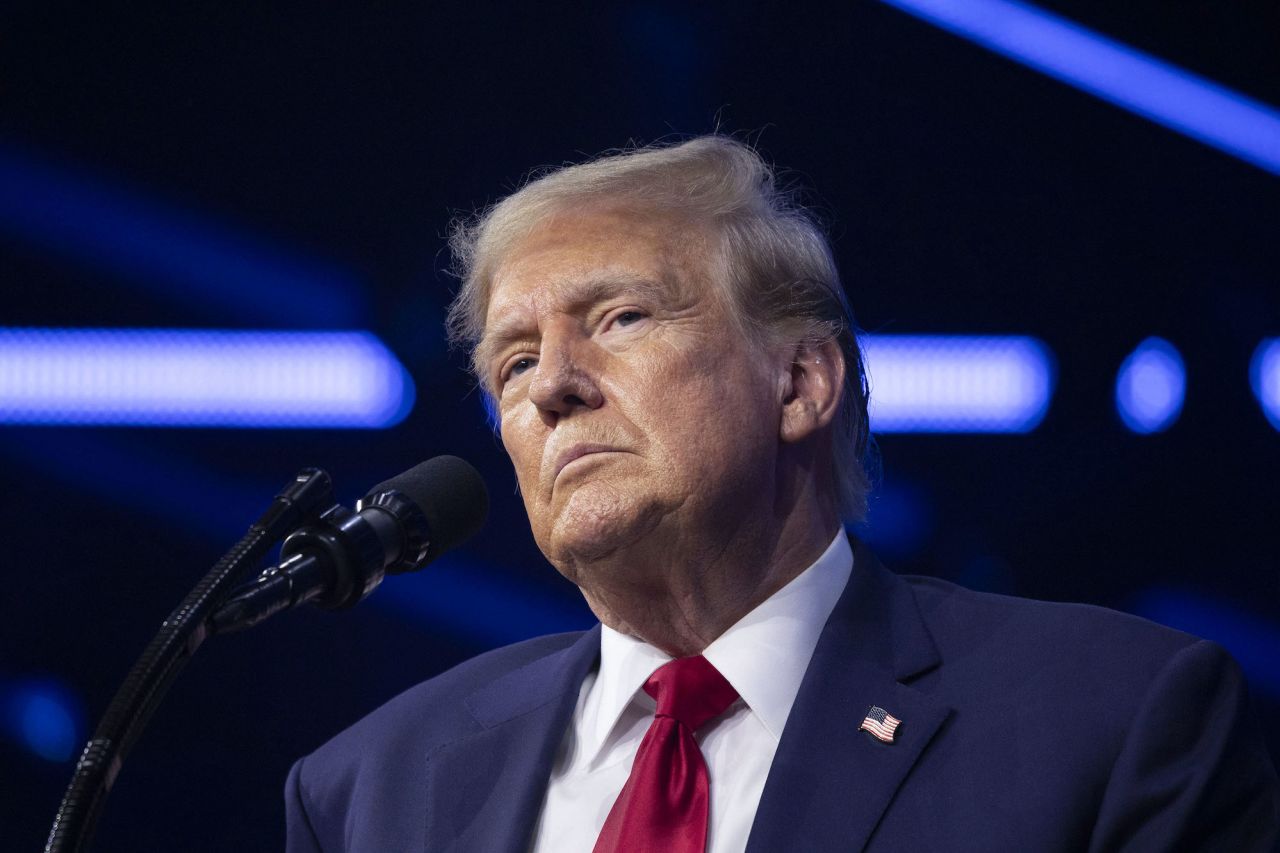 Former President Donald Trump is seen in Detroit on June 15.