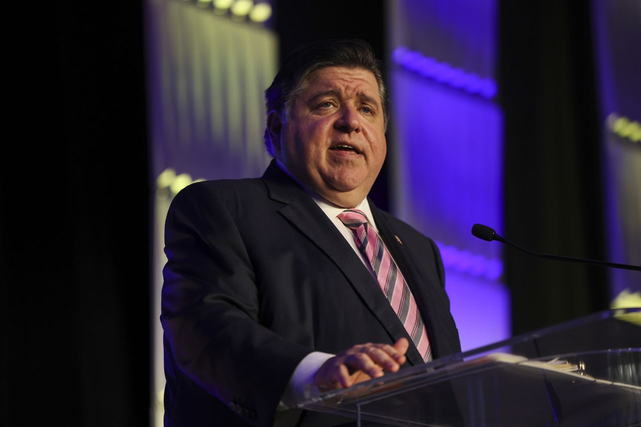 JB Pritzker speaks during the 120th Annual Meeting of the Chicagoland Chamber of Commerce in Chicago, on June 4.