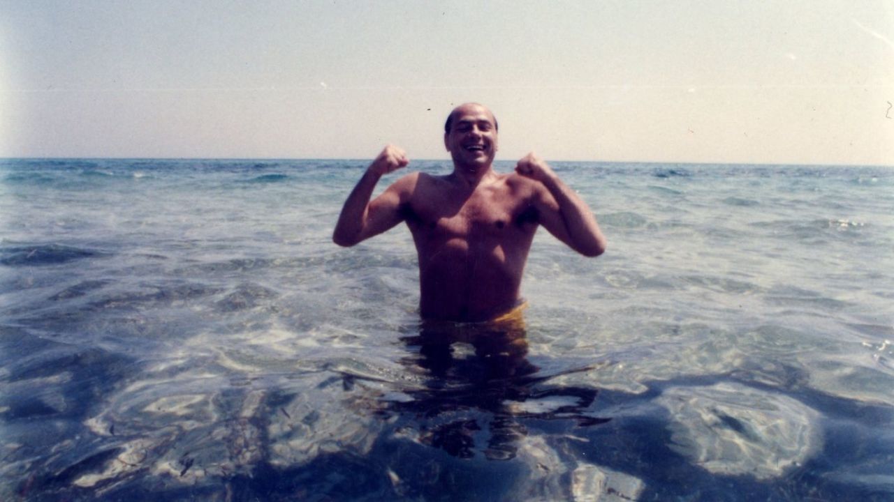 Berlusconi swims at a Tunisian beach in 1984. In 1980, he launched Canale 5, Italy's first national commercial television network. Italia 1 followed in 1982, and Rete 4 in 1984. 