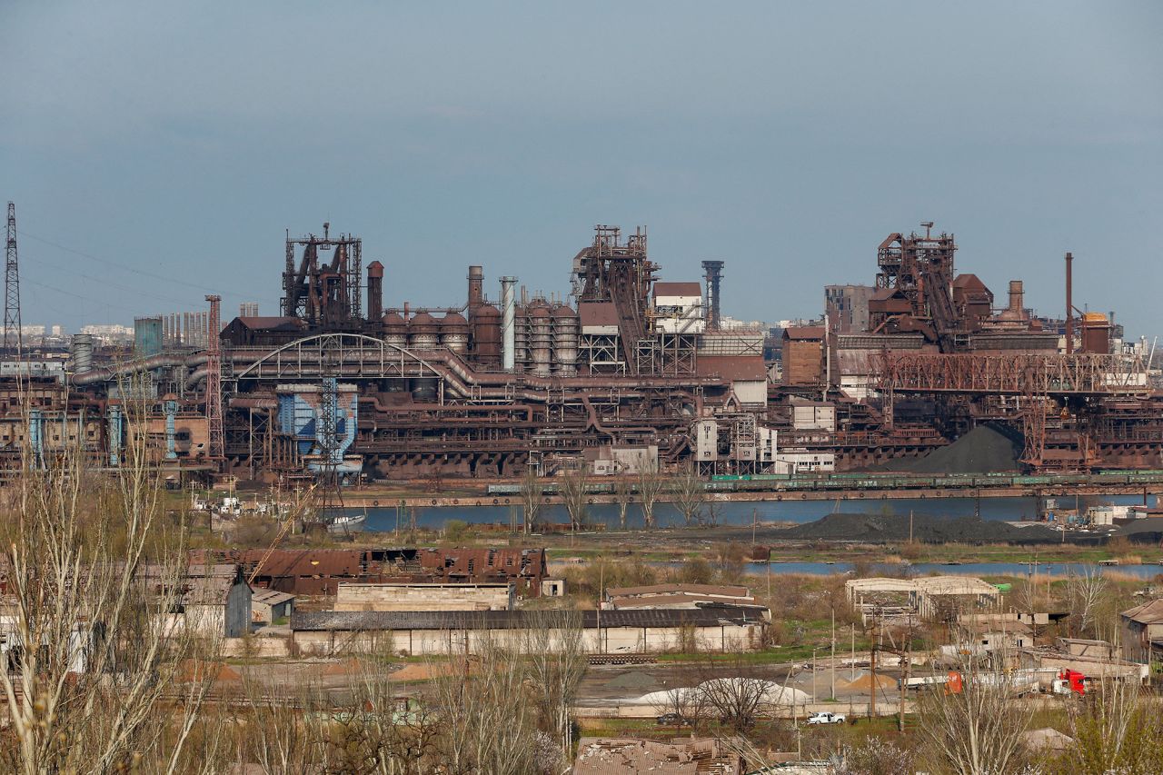 Azovstal?Iron and Steel Works in the southern port city of Mariupol, Ukraine, on April 22.