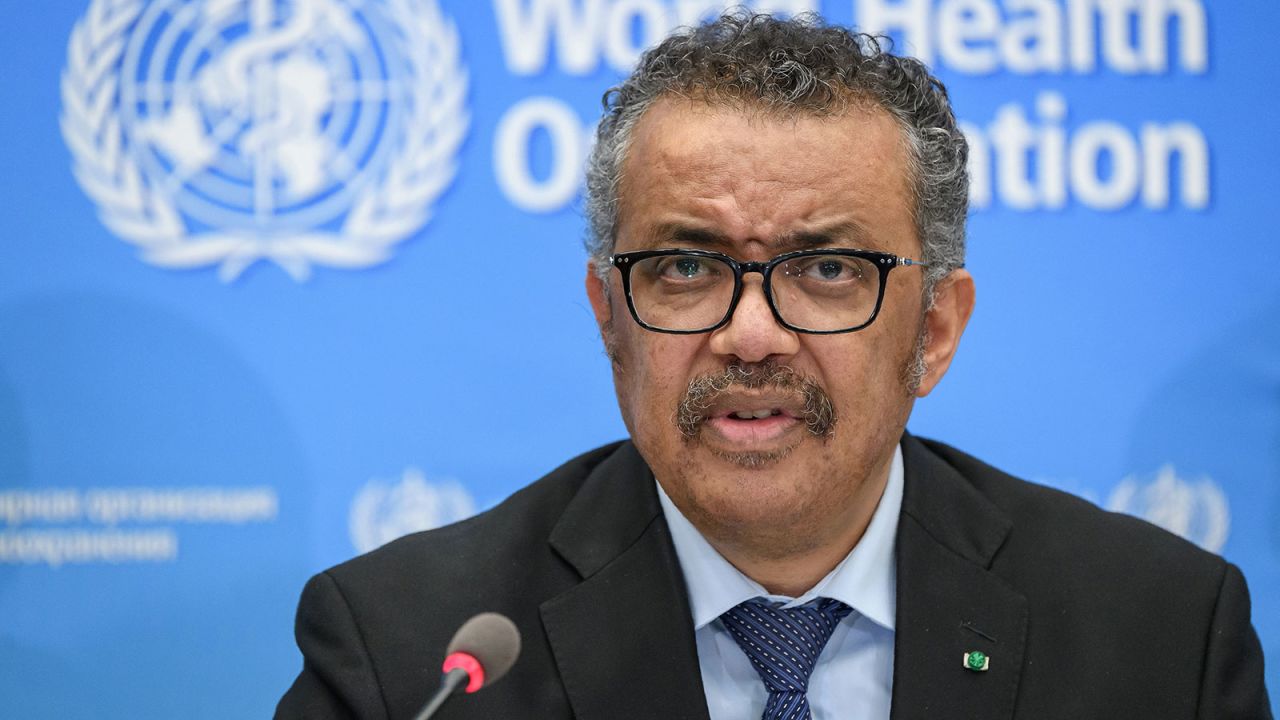 World Health Organization director general Tedros Adhanom Ghebreyesus gives a news conference on the situation regarding the coronavirus in Geneva on February 24.