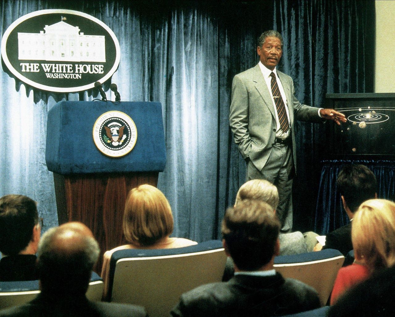 Morgan Freeman as President Beck in "Deep Impact."