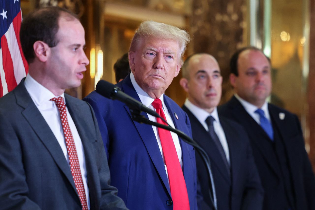 Former President Donald Trump during a press conference at Trump Tower in New York City on September 6.