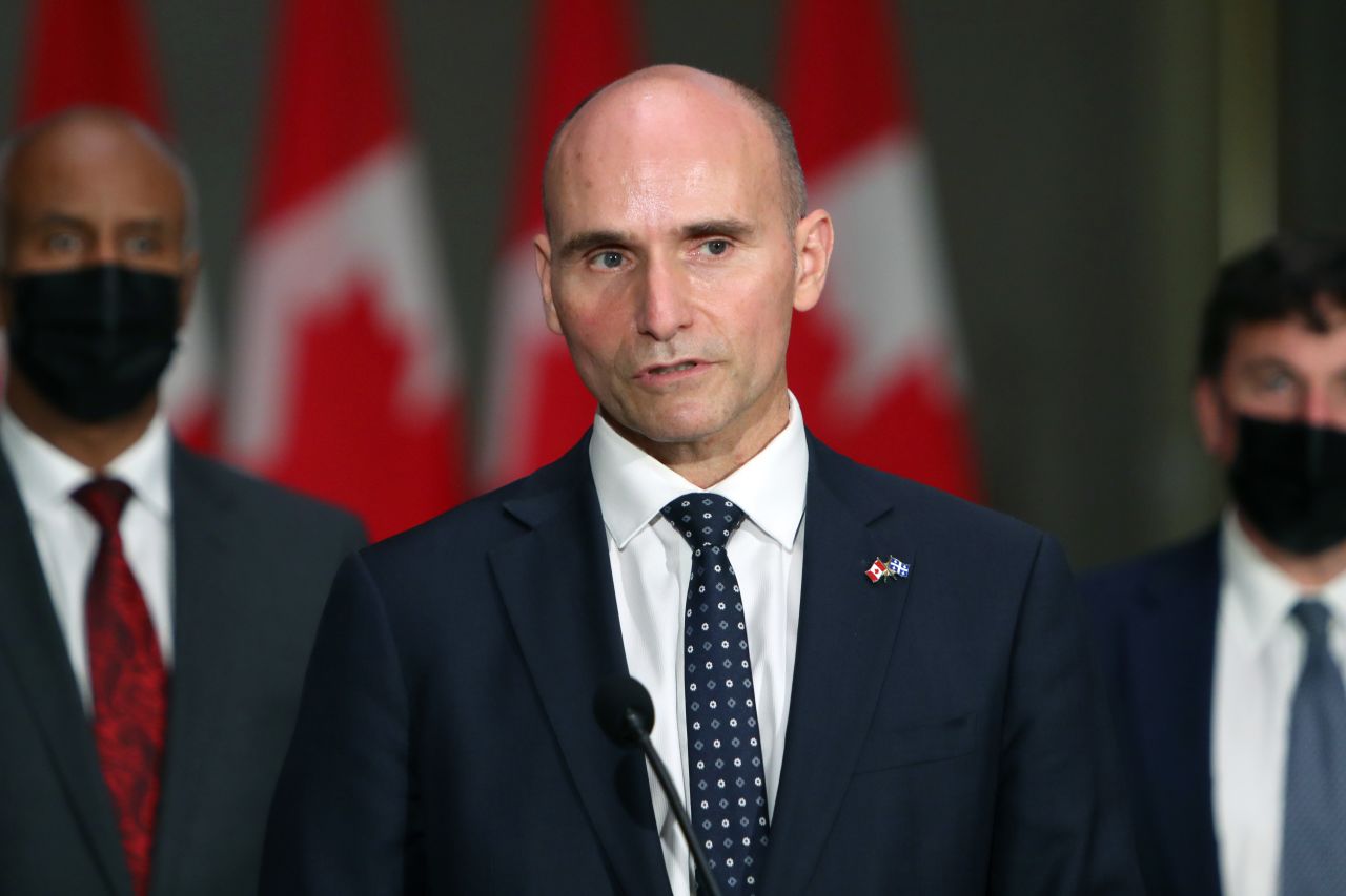 Jean-Yves Duclos, Canada's health minister, speaks during a news conference in Ottawa, Ontario, Canada, on Tuesday, Oct. 26, 2021.?