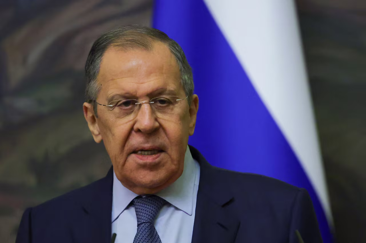 Russian Foreign Minister Sergey Lavrov speaks at a news conference in Moscow on December 23.