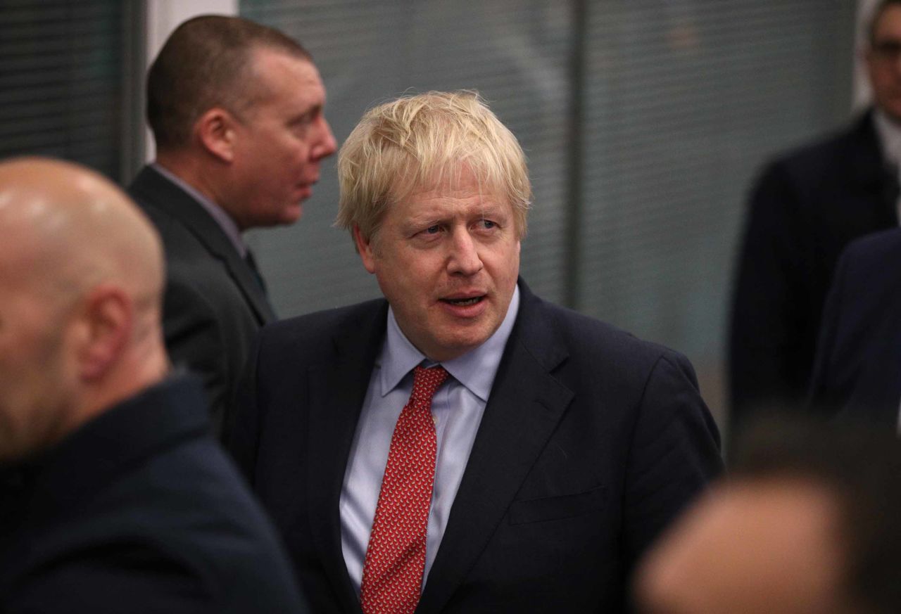 Prime Minister Boris Johnson attends the vote declaration in Uxbridge, England. Photo: Dan Kitwood/Getty Images