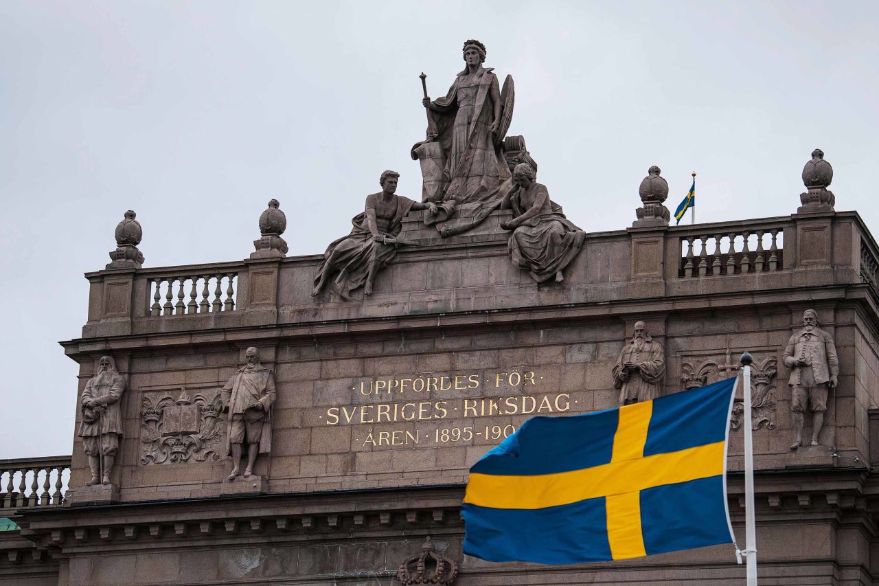 The Swedish Parliament is pictured in April 2020, in Stockholm.