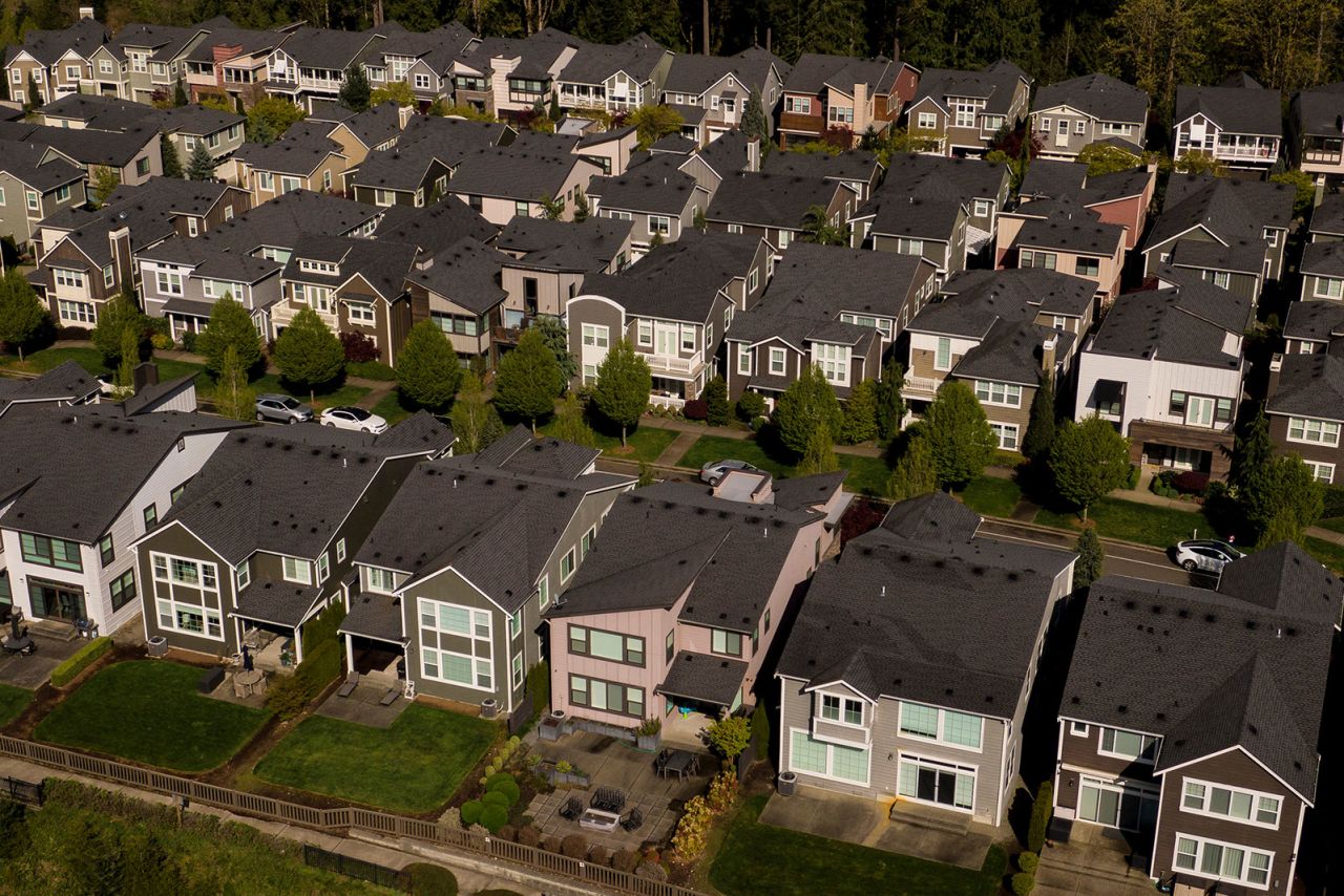 Homes in the Issaquah Highlands area of Issaquah, Washington, on Tuesday, April 16.