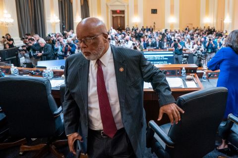 Rep. Bennie Thompson during a Select Committee to Investigate the January 6th Attack hearing in Washington, on July 12, 2022.