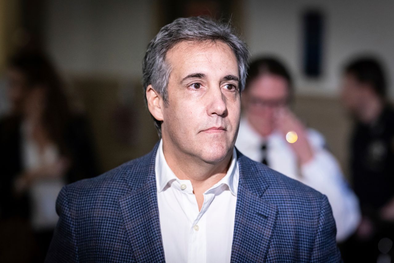 In this October 2023 photo, Michael Cohen leaves for a break during the civil business fraud trial of former President Donald Trump at New York Supreme Court in New York.