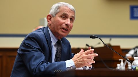 Dr. Anthony Fauci testifies during a House Subcommittee on the Coronavirus Crisis hearing on July 31 in Washington, DC. 