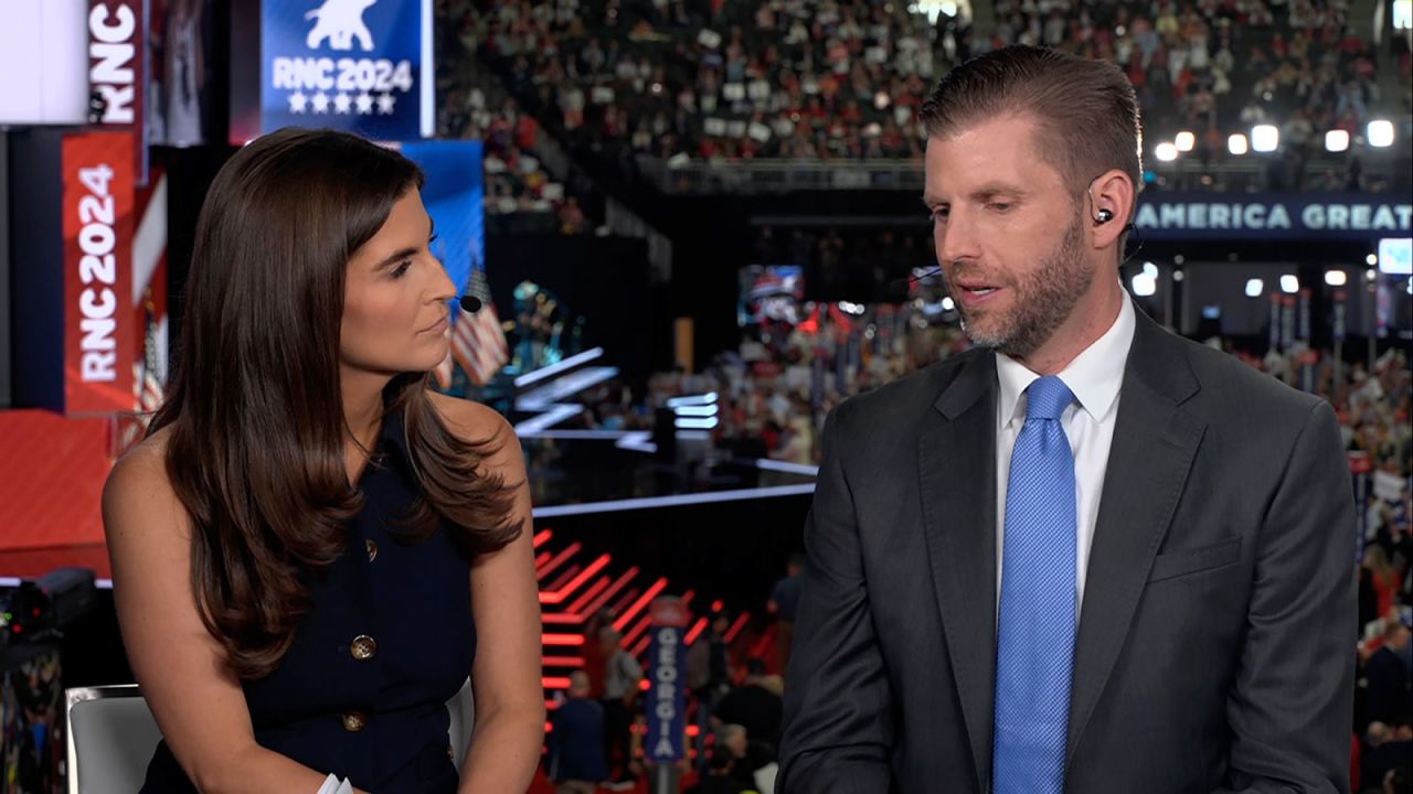 Eric Trump speaks with CNN at the Republican National Convention on July 15. 