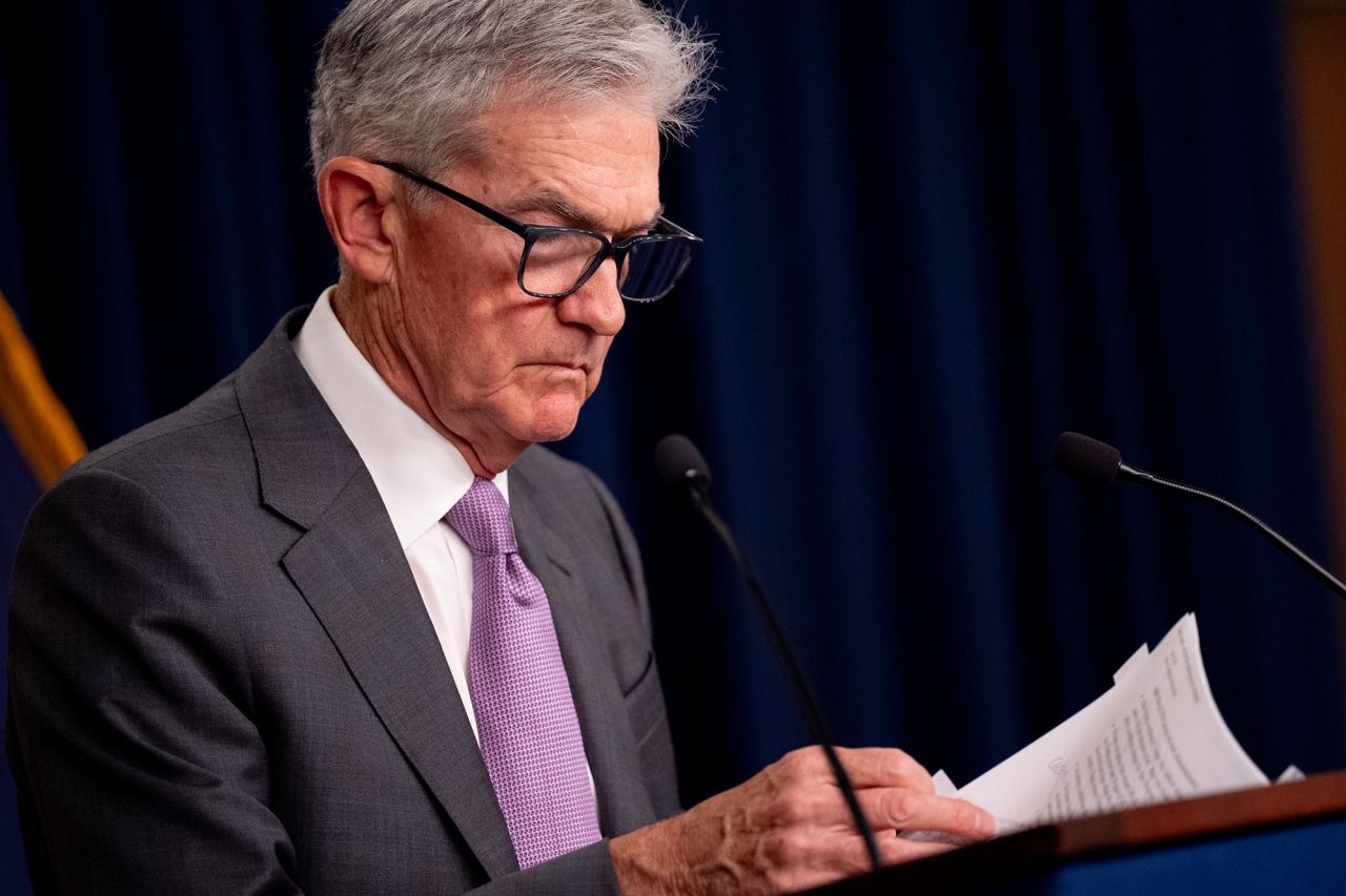 Federal Reserve Chairman Jerome Powell takes a question from a reporter during a news conference following a Federal Open Market Committee meeting at the William McChesney Martin Jr. Federal Reserve Board Building on July 31 in Washington, DC.