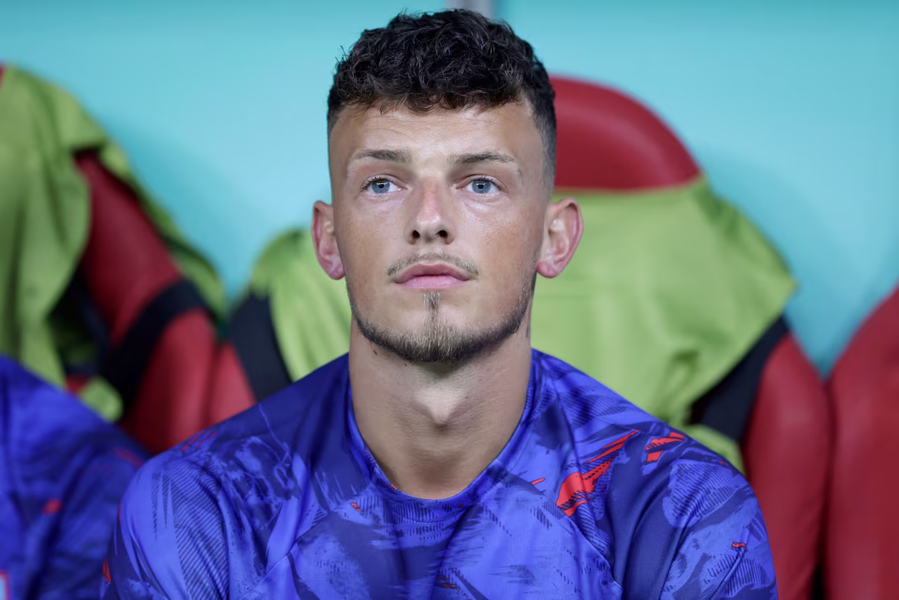 Ben White of England before the match between England and the United States on Friday.