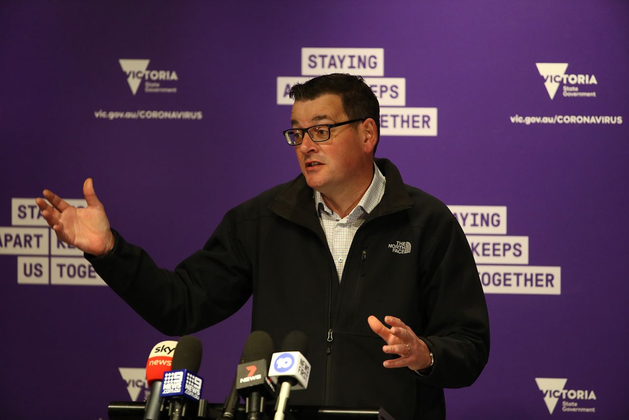 Victorian Premier Daniel Andrews speaks to the media during a press conference on July 15, in Melbourne.