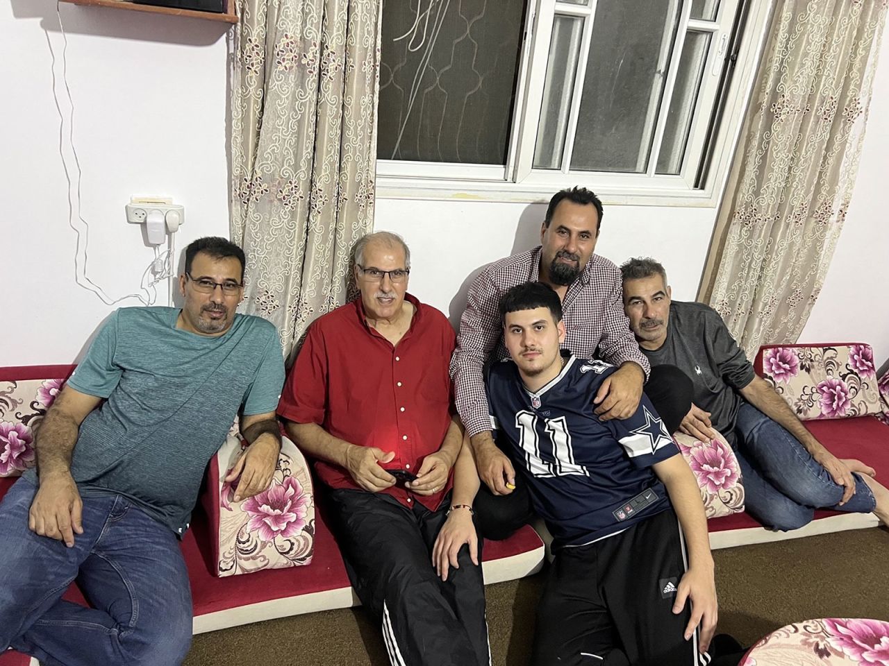 Four brothers, Hesham, Jamal, Esam, Nezam, from left to right, and Esam’s 20-year-old son Ameer, center.  