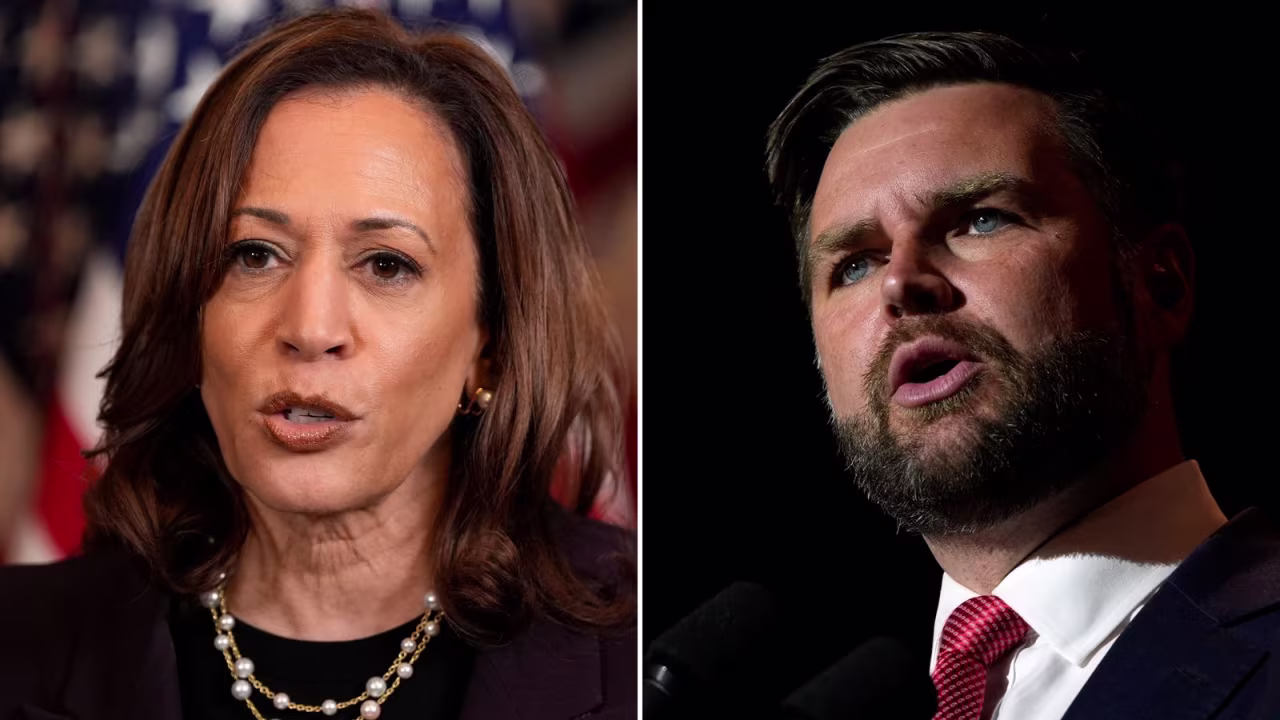 Vice President Kamala Harris and Sen. JD Vance.