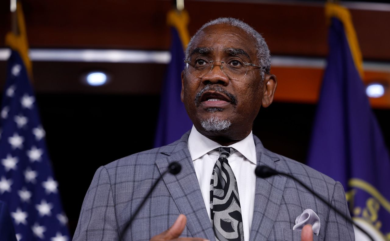 Chairman Gregory Meeks speaks alongside members of the Congressional Delegation who recently traveled to the Indo-Pacific Region at a press conference in the Capitol Building on August 10, 2022 in Washington, DC. 