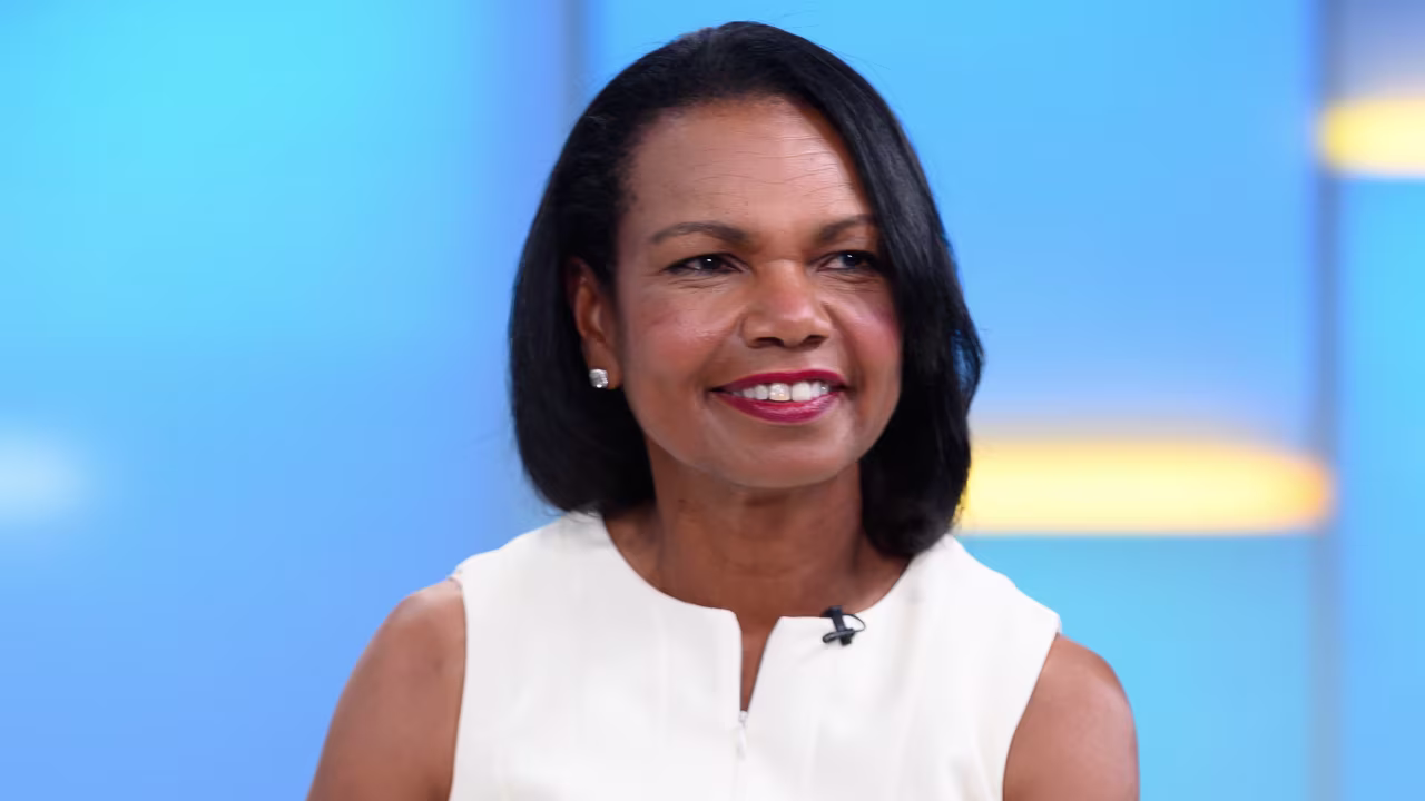 Former US Secretary of State Condoleeza Rice visits "FOX & Friends" on September 10, 2019 in New York City. 