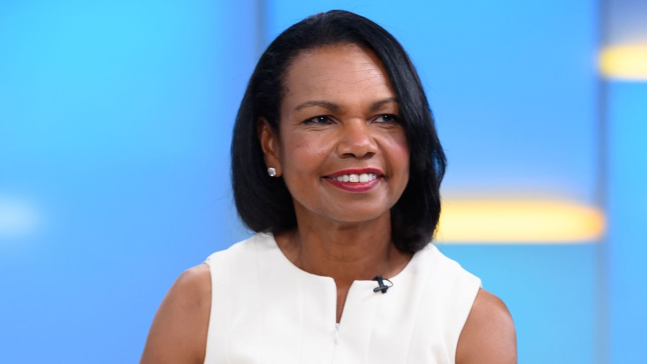 Former US Secretary of State Condoleeza Rice visits "FOX & Friends" on September 10, 2019 in New York City. 