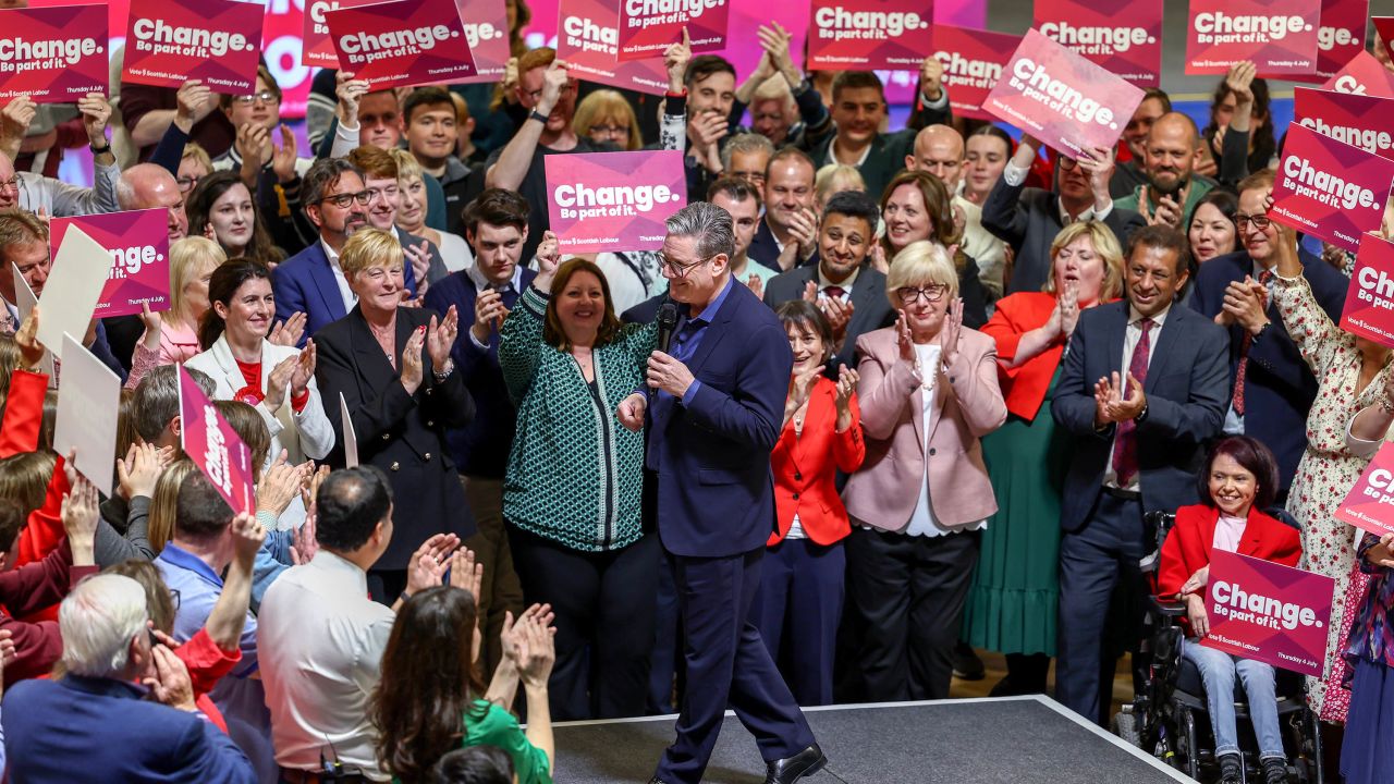 Labour leader Keir Starmer speaks at an event on July 3, in East Kilbride, Scotland. 