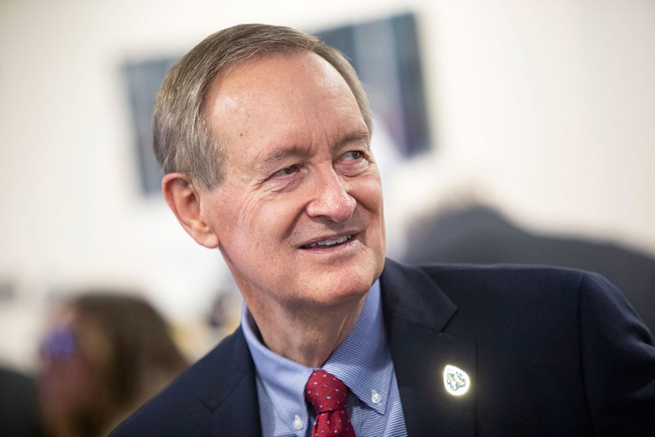 Crapo watches returns in his suite during the Idaho Republican Party 2022 General Election Night Celebration, Tuesday, November 8, at The Grove Hotel in Boise, Idaho.