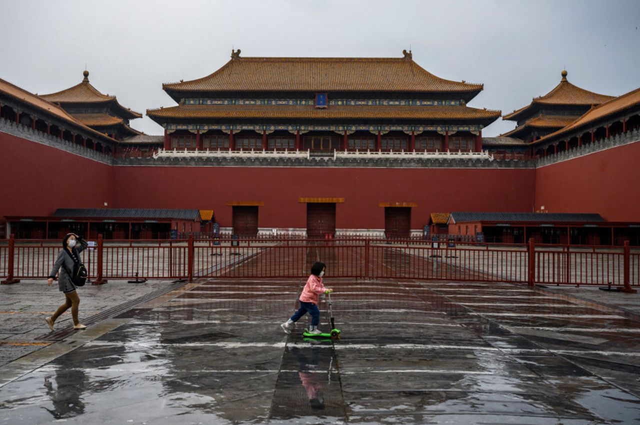 The gate of the Forbidden City, closed to visitors on April 19 in Beijing, China.