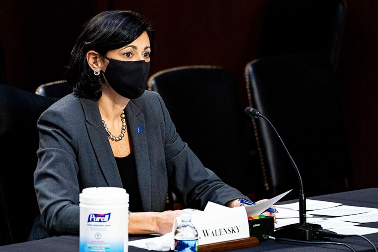 Dr. Rochelle Walensky, director of the Centers for Disease Control and Prevention, appears before a Senate Health, Education, Labor and Pensions Committee hearing on the federal coronavirus response on Capitol Hill in Washington, Thursday, March 18, 2021. 