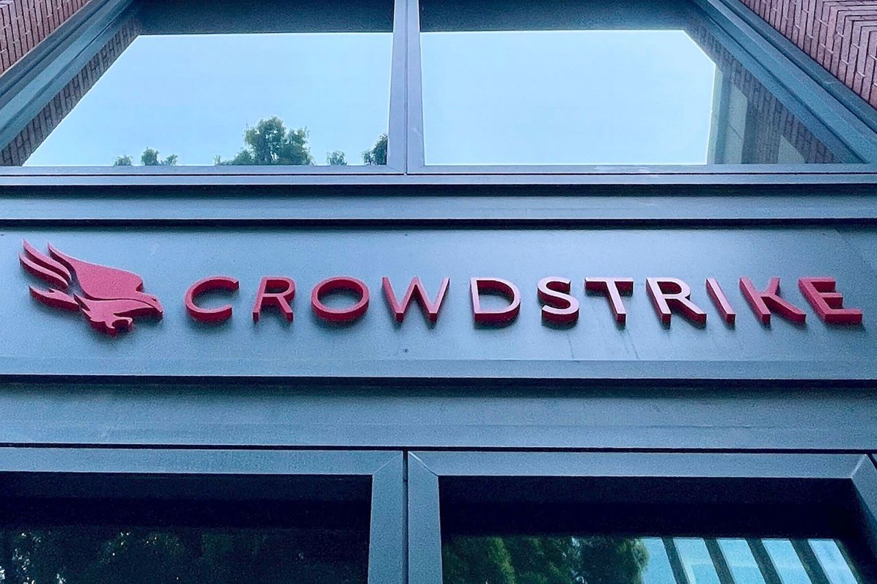 A CrowdStrike office is shown in Sunnyvale, California, on Friday, July 19.