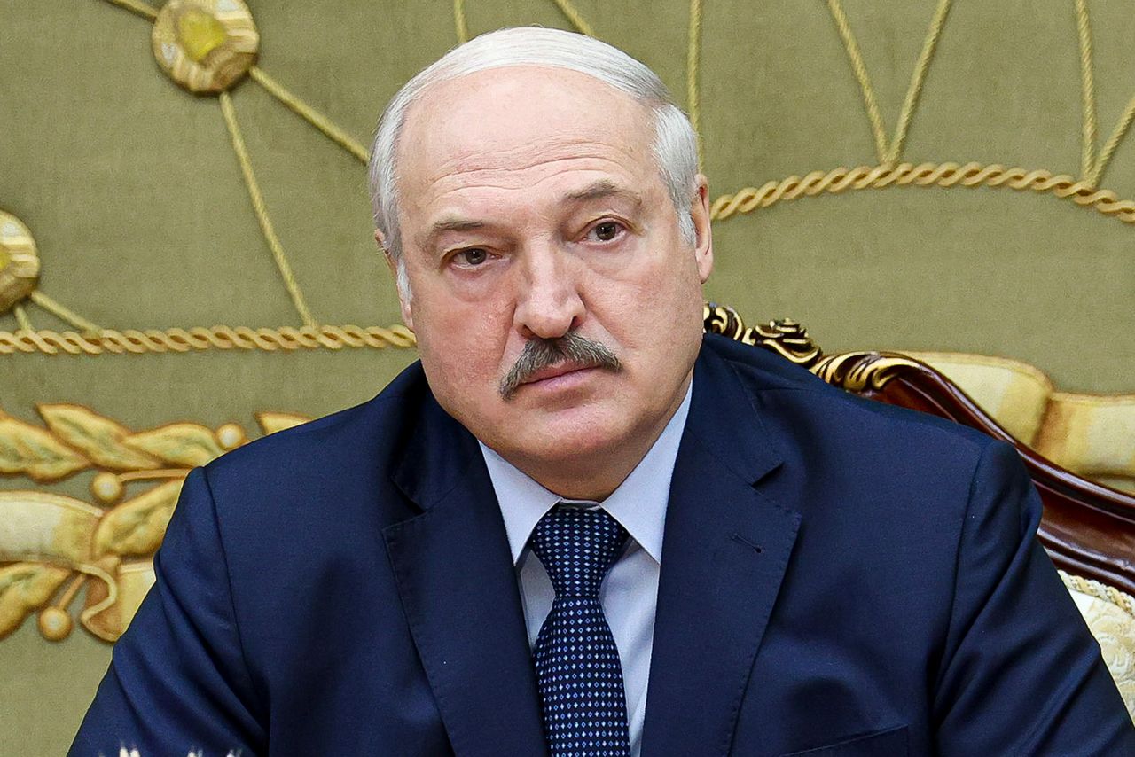Belarusian President Alexander Lukashenko speaks during a meeting in Minsk, Belarus, on Friday, November 12. 