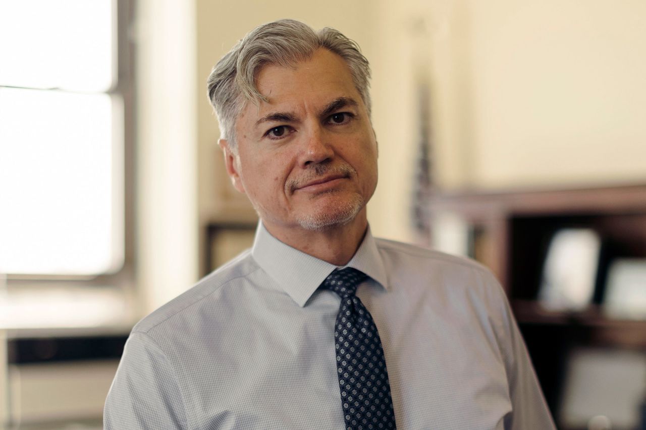 In this October 2022 photo, Judge Juan Merchan poses for a portrait at his office in New York County Criminal Court.