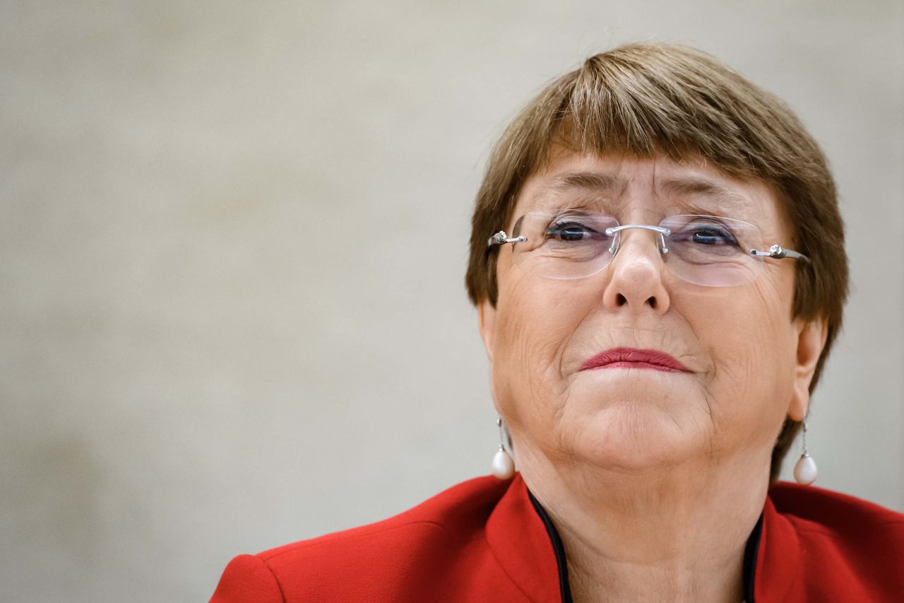 United Nations High Commissioner for Human Rights Michelle Bachelet is pictured attending the opening of the UN Human Rights Council's annual session on February 24, in Geneva, Swizterland.