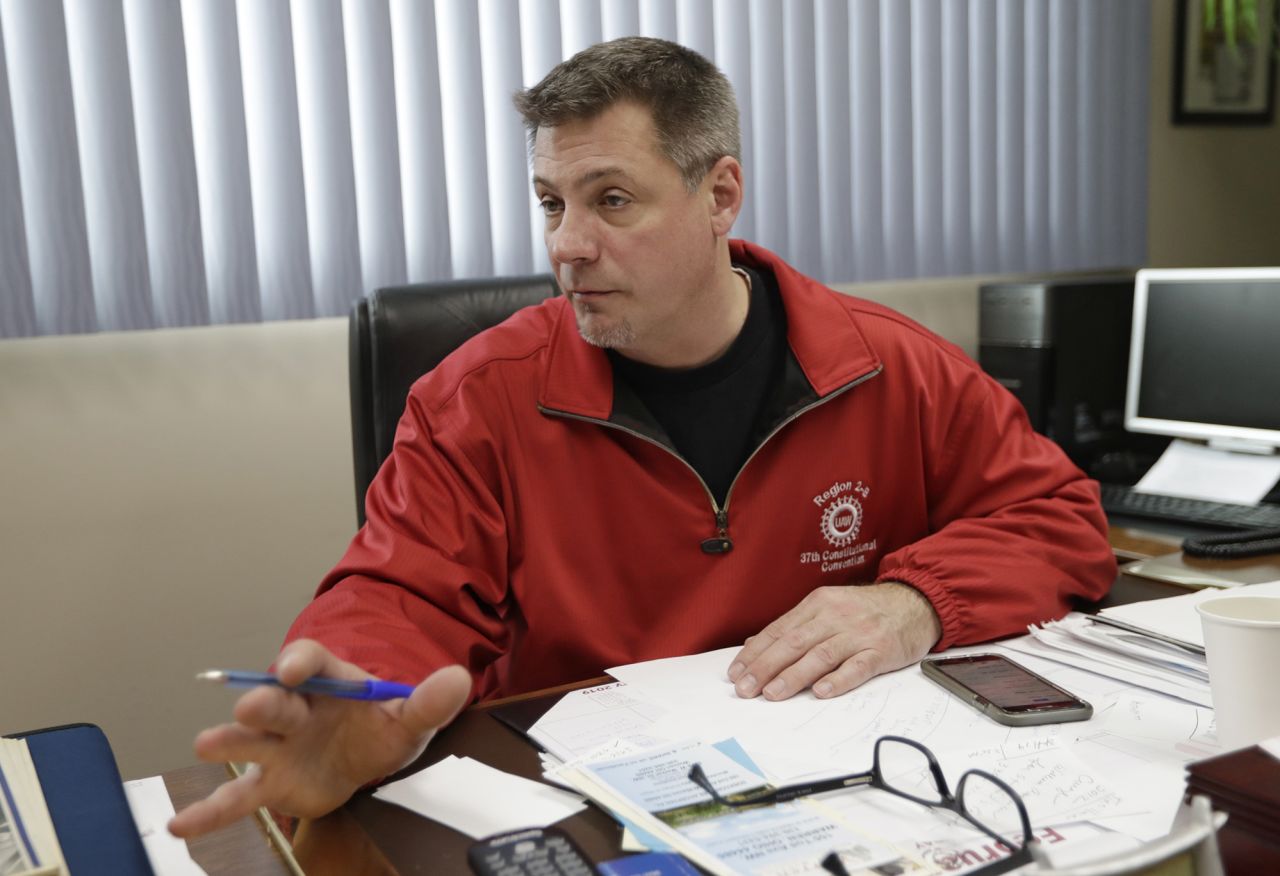 UAW 1112 President Dave Green talks about the mood of the workers in the plant, on March 6, 2019, in Lordstown, Ohio.