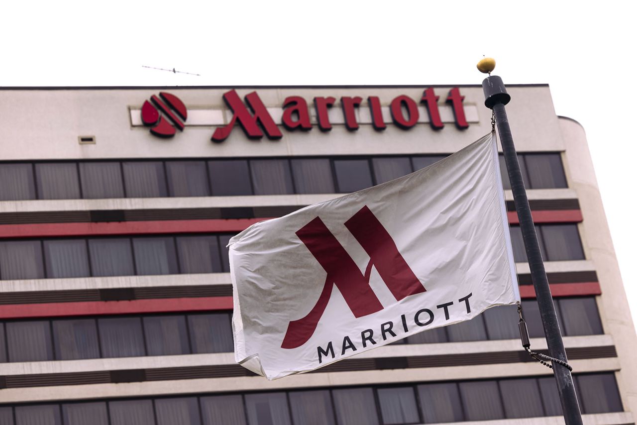 A Marriott hotel in Baltimore, Maryland, on Friday, April 12.