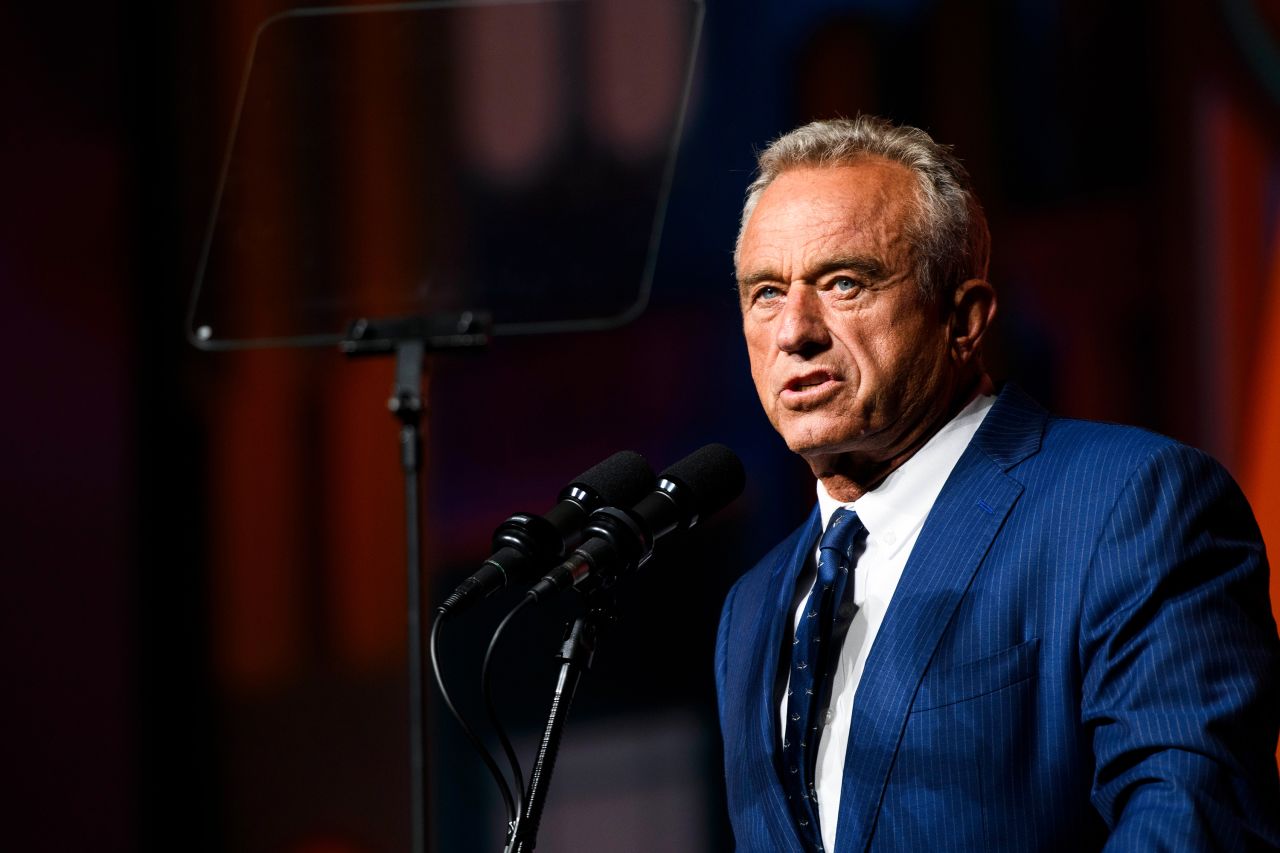 Robert F. Kennedy Jr. speaks at the Bitcoin 2024 conference in Nashville, Tennessee, on July 26.