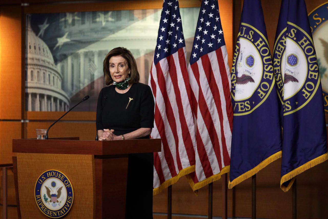 House Speaker Nancy Pelosi holds a news conference at the Capitol on May 14.