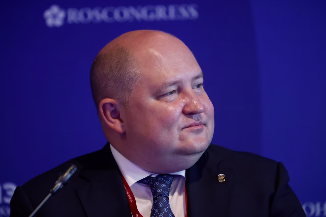 Governor of Sevastopol Mikhail Razvozhaev is pictured in St. Petersburg, Russia, in June 2022. 