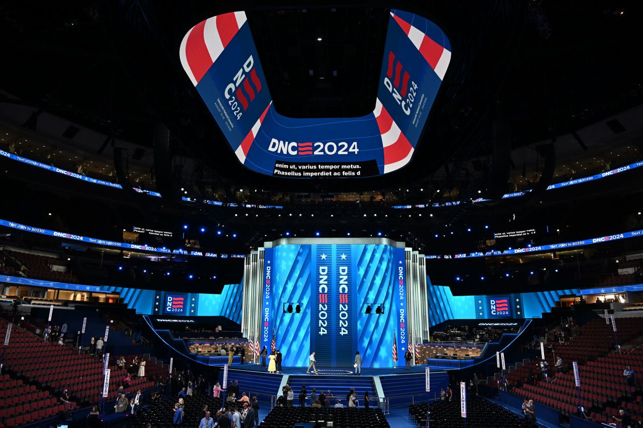 The stage is set for the start of the Democratic National Convention in Chicago, on Sunday, August 18.