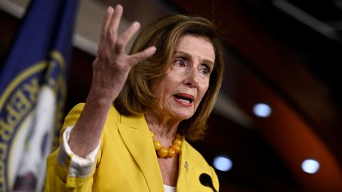 House Speaker Nancy Pelosi holds her weekly news conference on Friday.